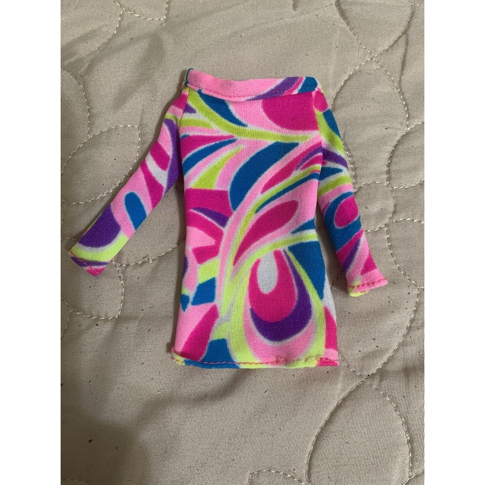 Vintage Barbie Doll Totally Hair Dress ONLY‎ Pink Teal Purple 90s Neon Swirl
